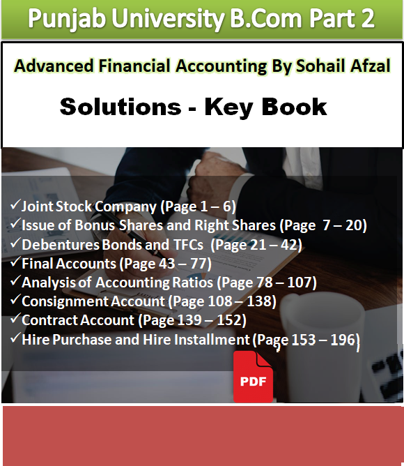 Advanced Financial Accounting Sohail Afzal PDF Practical Questions Solutions Key Book